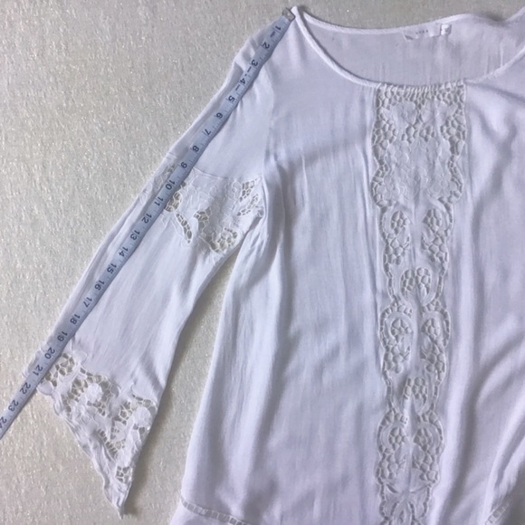 Lush Swim Cover Up Woman’s Size Medium Floral Pattern Cutouts Bell Sleeves - Picture 14 of 14